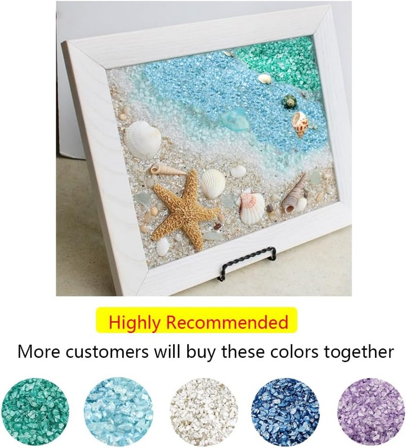 HappyFiller 1.3 LB Crushed Glass Terrarium Sand Vase Fillers Planter Soil Cover Stones Fairy Garden Gravel Pebbles Candle Holder Decor Mini Rock,Resin Art,Crafts Glitter,Wedding Ceremony,Ivory White - Image 3